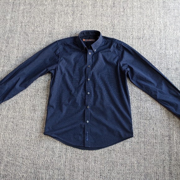 Ben Sherman Long Sleeve Shirt - Men's, Blue SM - Picture 1 of 8